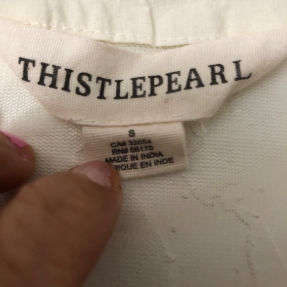 Thistlepearl cream colored lace shrug, size small - Picture 2 of 5